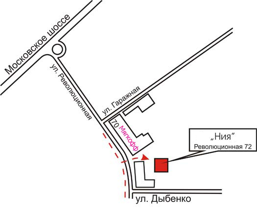 Схема проезда к памятники «НИЯ» в Самаре